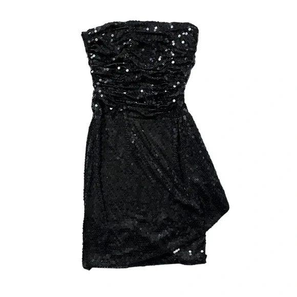 Oleg Cassini Dresses Vintage Oleg Cassini Black Sequin 8s